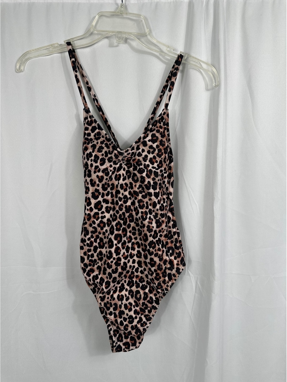 No Boundaries Leopard Print One Piece Swimsuit XXS